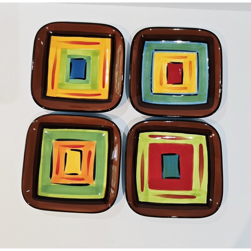 Gail Pittman Southern Living At Home Set of 4 Brio Appetizer Plates 5 3/4"
